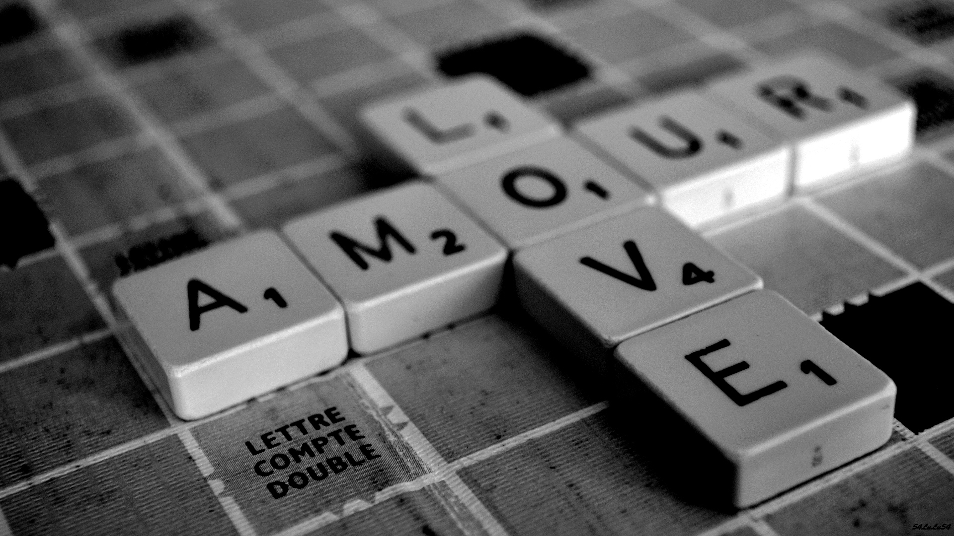 Wallpapers Digital Art Black & White SCRABBLE LOVE