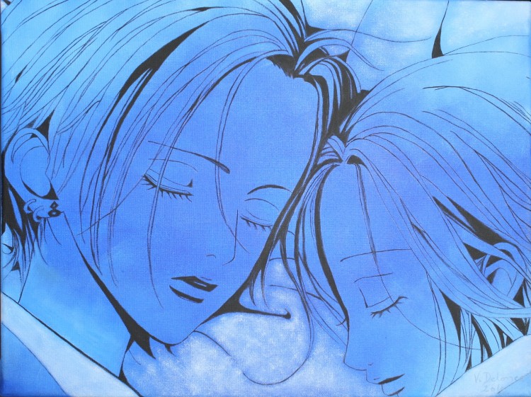 Fonds d'cran Art - Peinture Manga Le sommeil