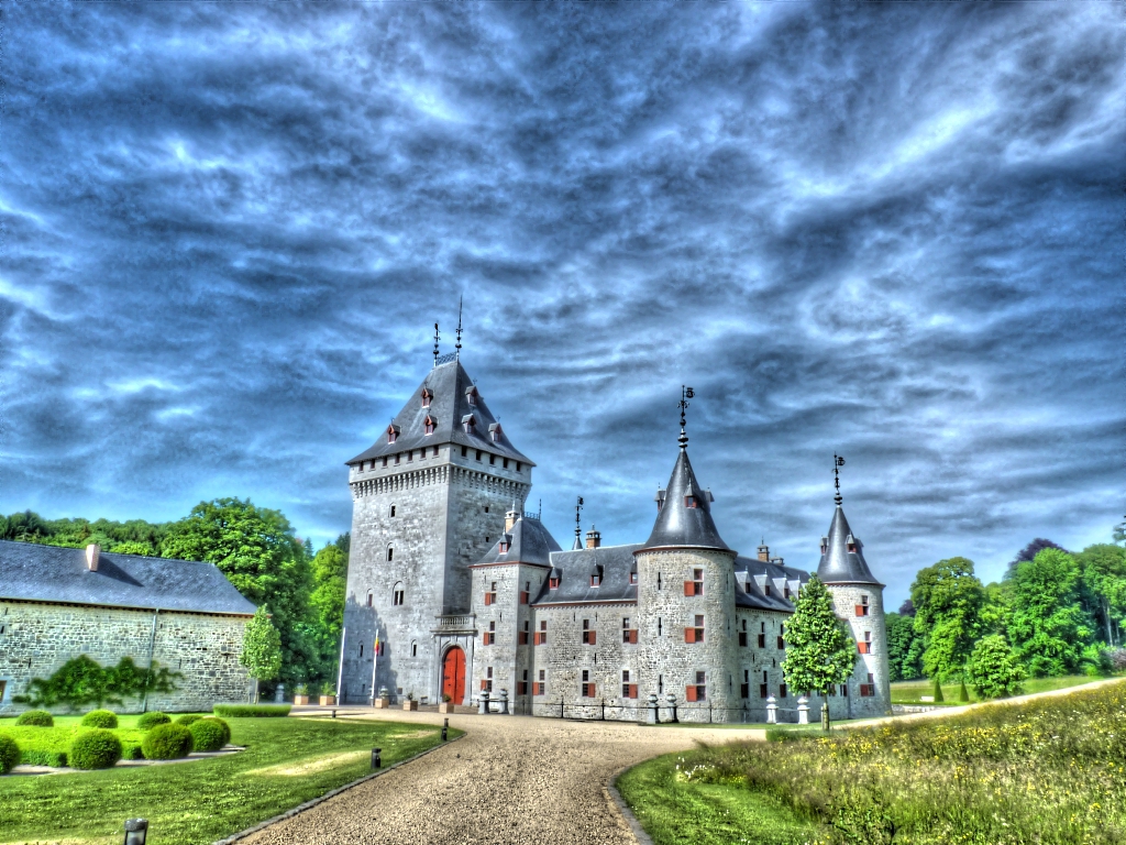 Wallpapers Constructions and architecture Castles - Palace Chateau Hargimont HDR