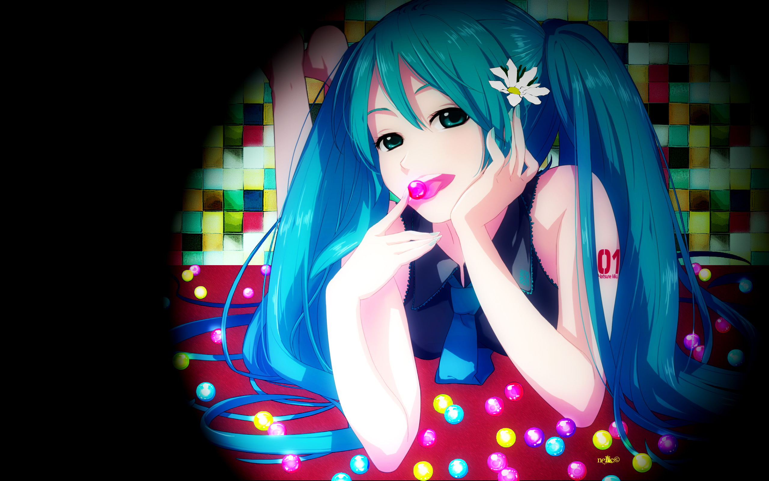 Fonds d'cran Manga Vocalods Candies -  Hatsune Miku