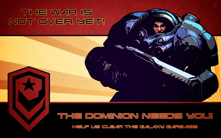 Fonds d'cran Jeux Vido Starcraft 2 The Dominion Needs You!