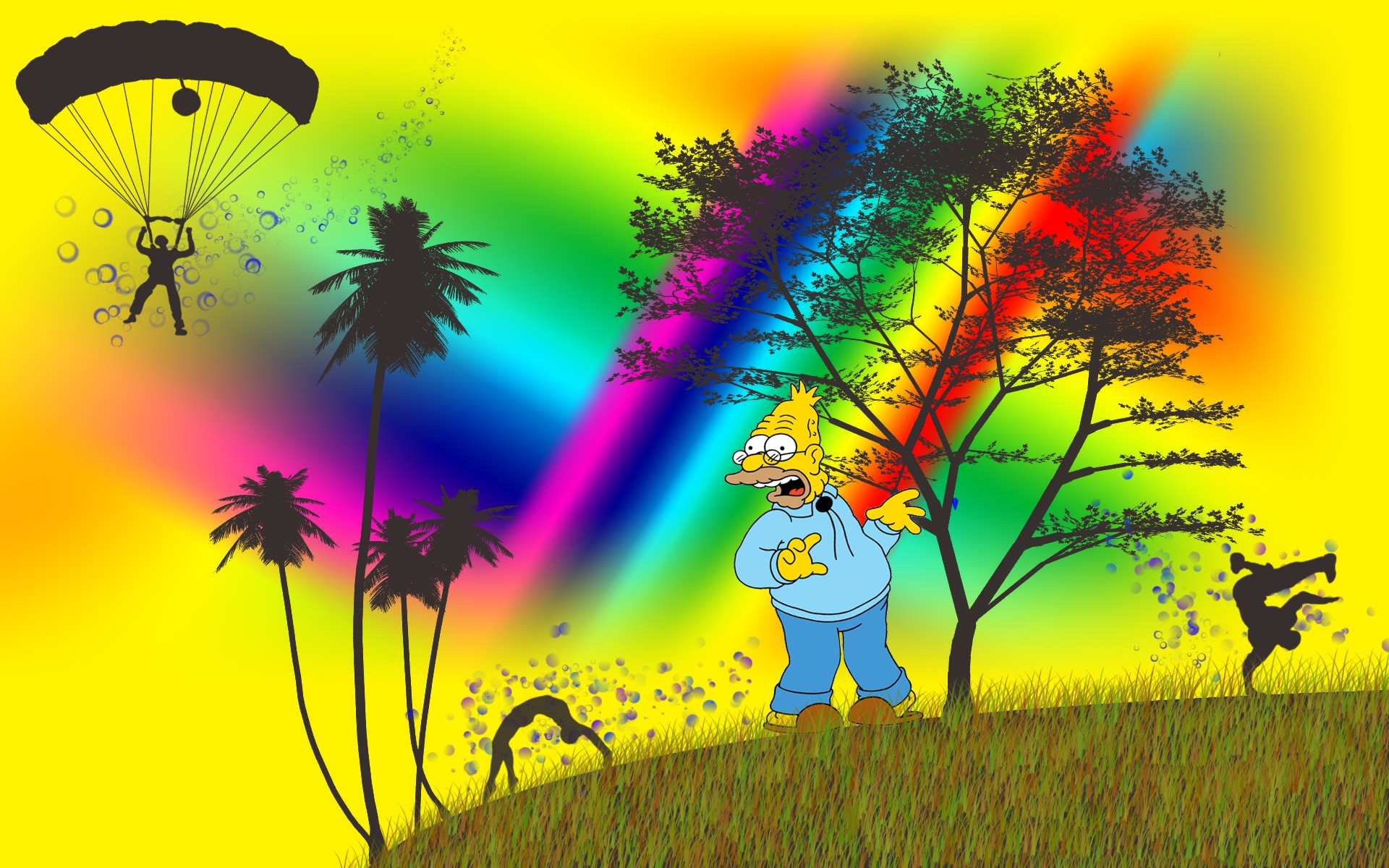 Wallpapers Digital Art Characters Rainbow Simpson