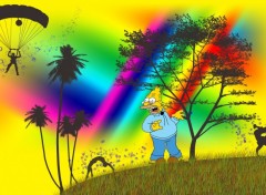 Wallpapers Digital Art Rainbow Simpson