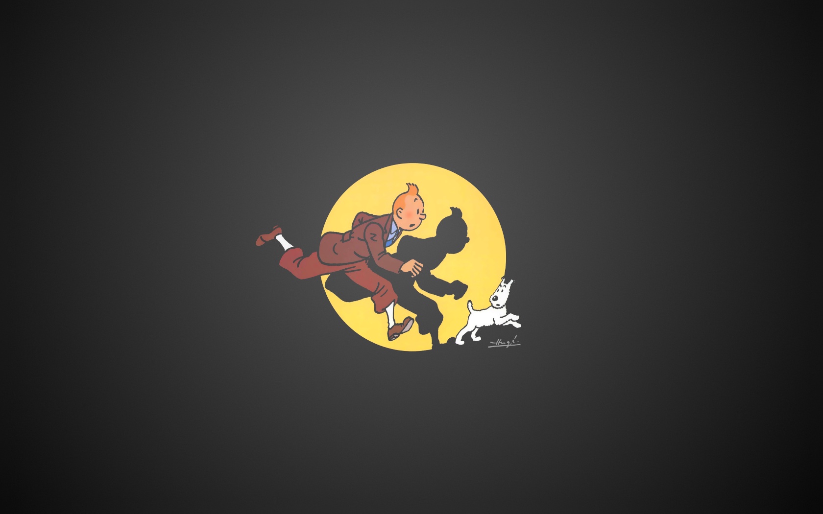 Wallpapers Art - Painting Comics Tintin et milou (generique gris)