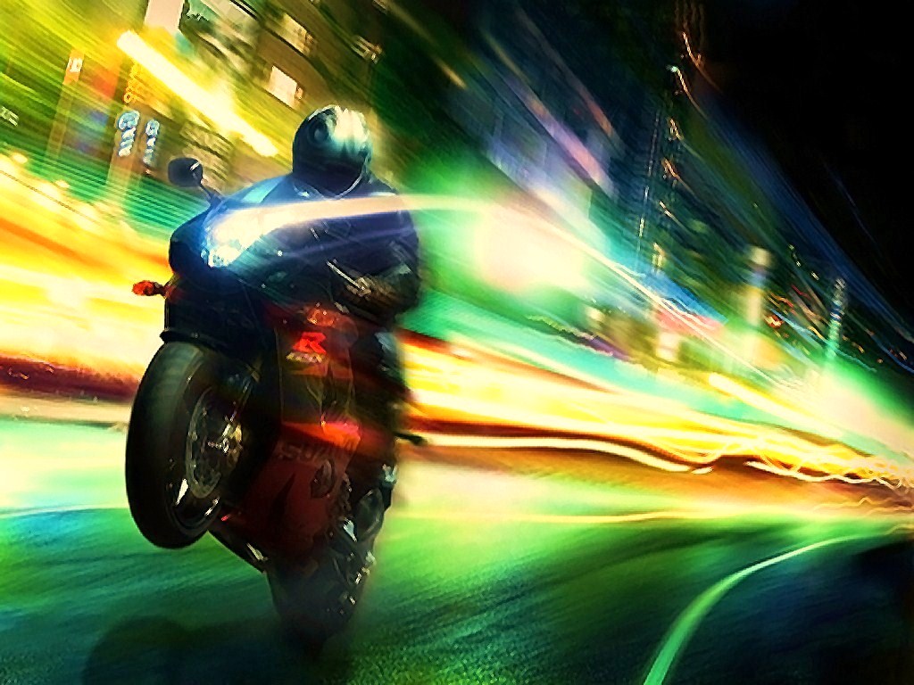 Wallpapers Motorbikes Suzuki lights city bike