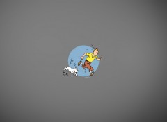 Wallpapers Art - Painting Tintin et milou (gris)