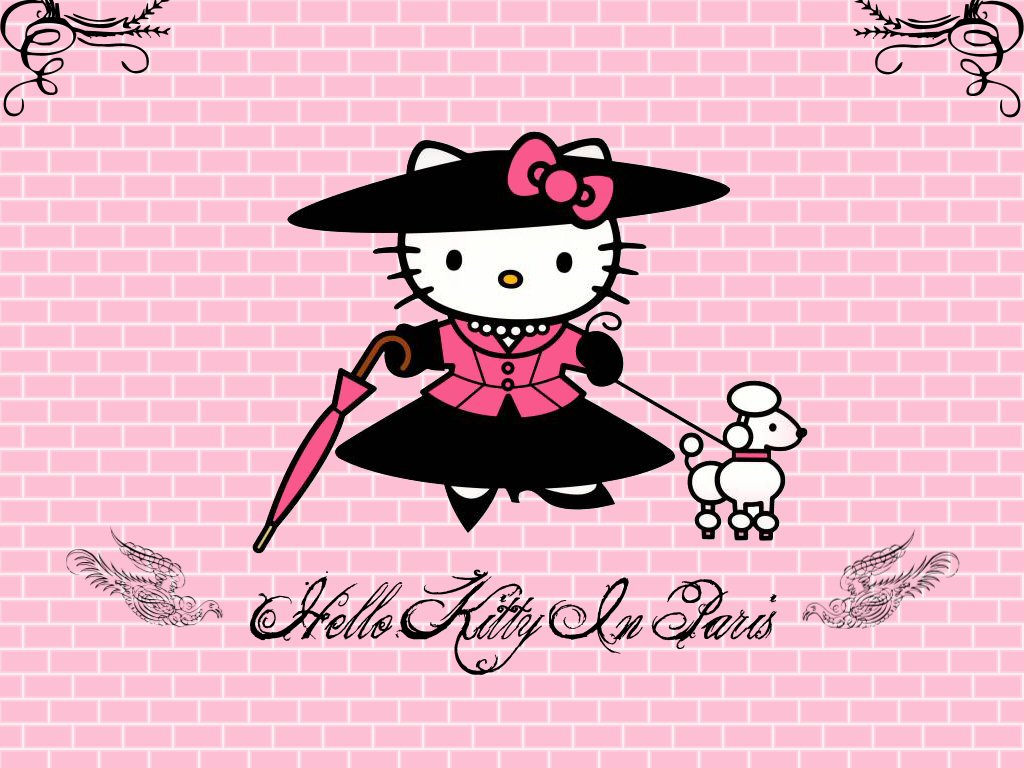 Wallpapers Cartoons Hello Kitty Hello Kitty in Paris