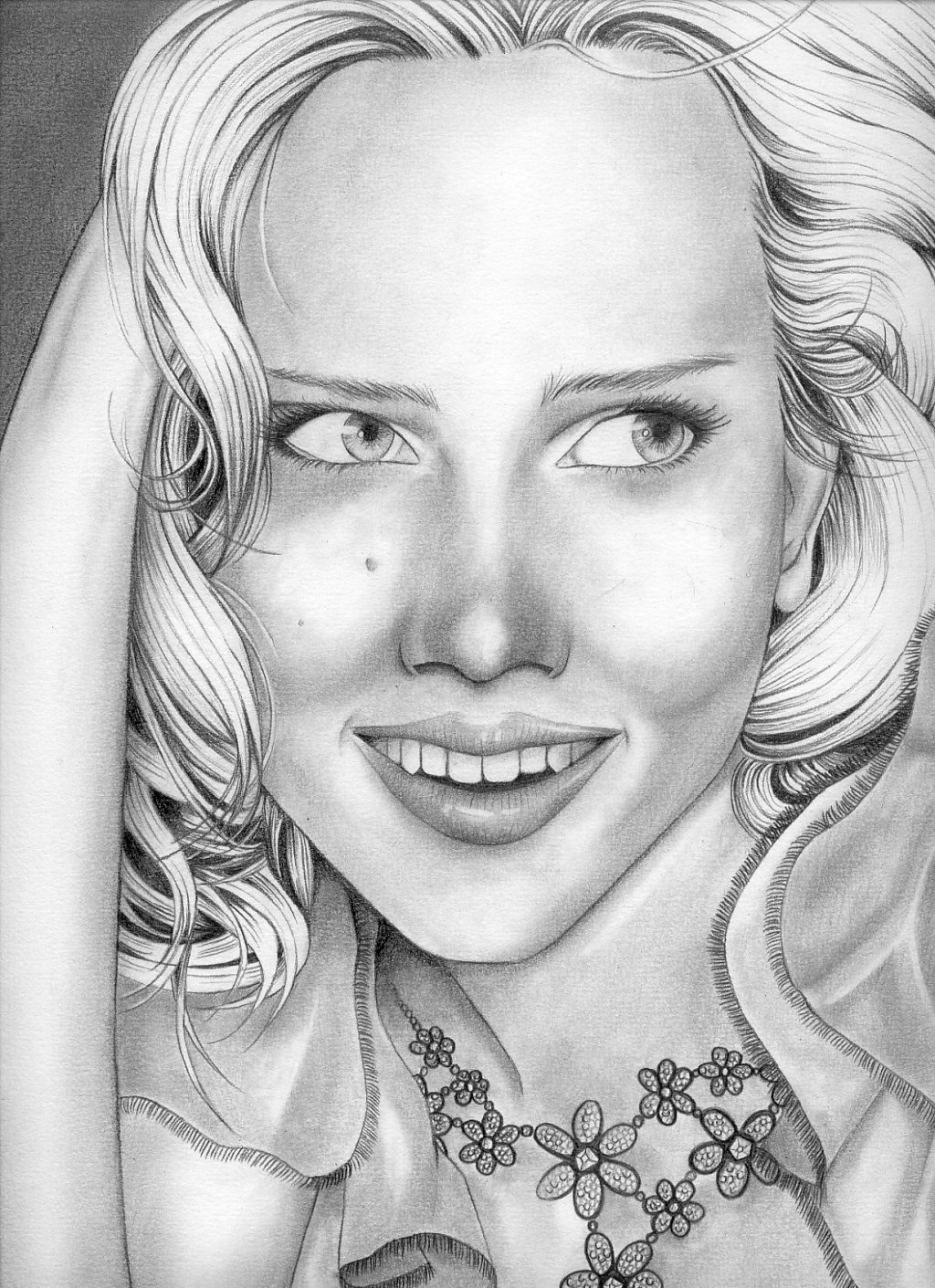 Wallpapers Art - Pencil Portraits Scarlett Johansson