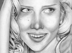 Fonds d'cran Art - Crayon Scarlett Johansson