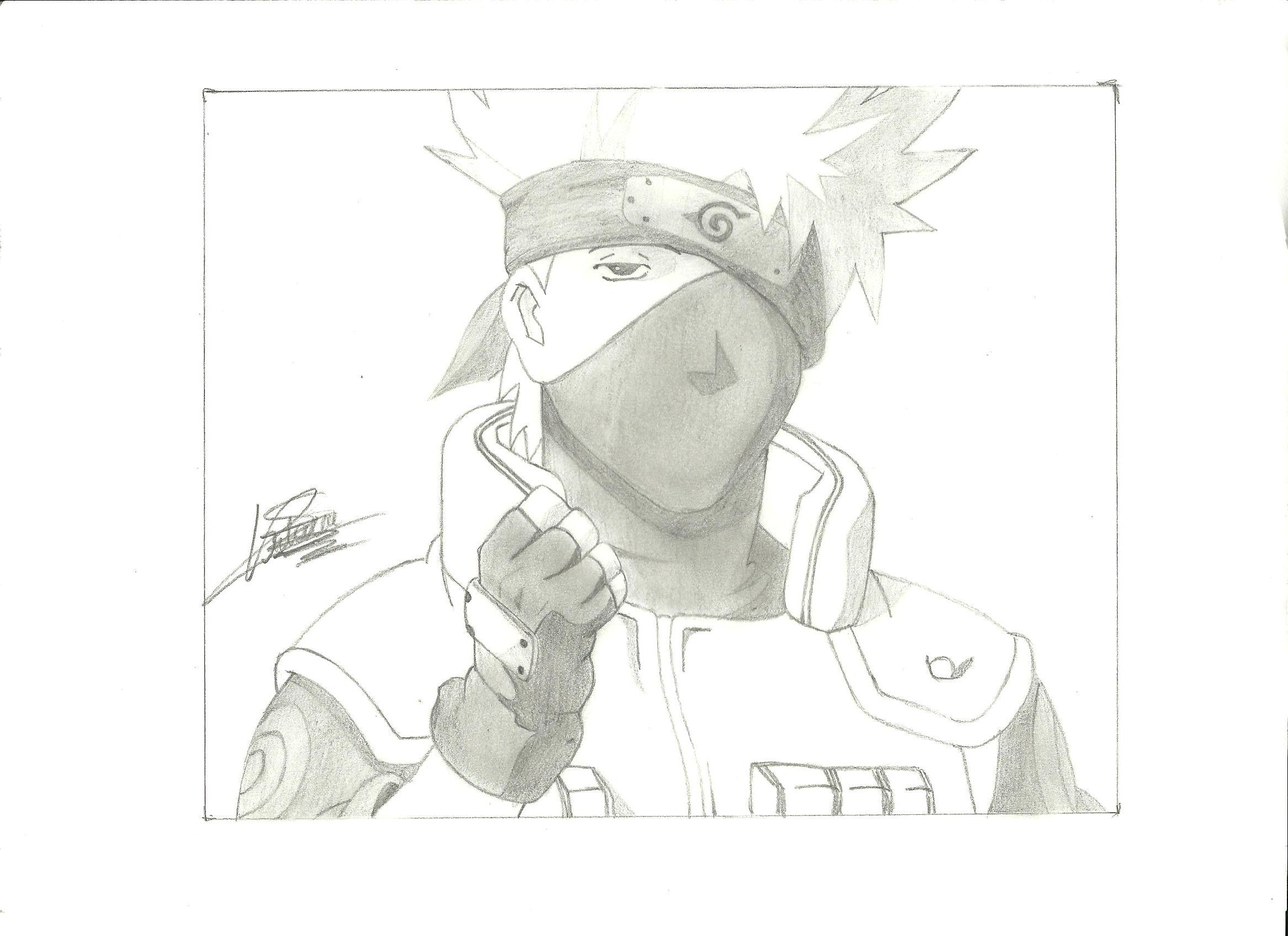 Fonds d'cran Art - Crayon Manga - Naruto Kakashi