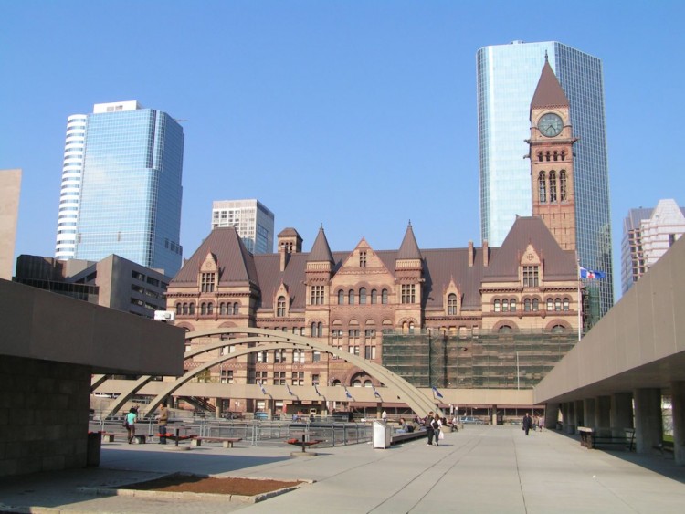 Wallpapers Trips : North America Canada Old City Hall viewed from Nathan Phillips Square