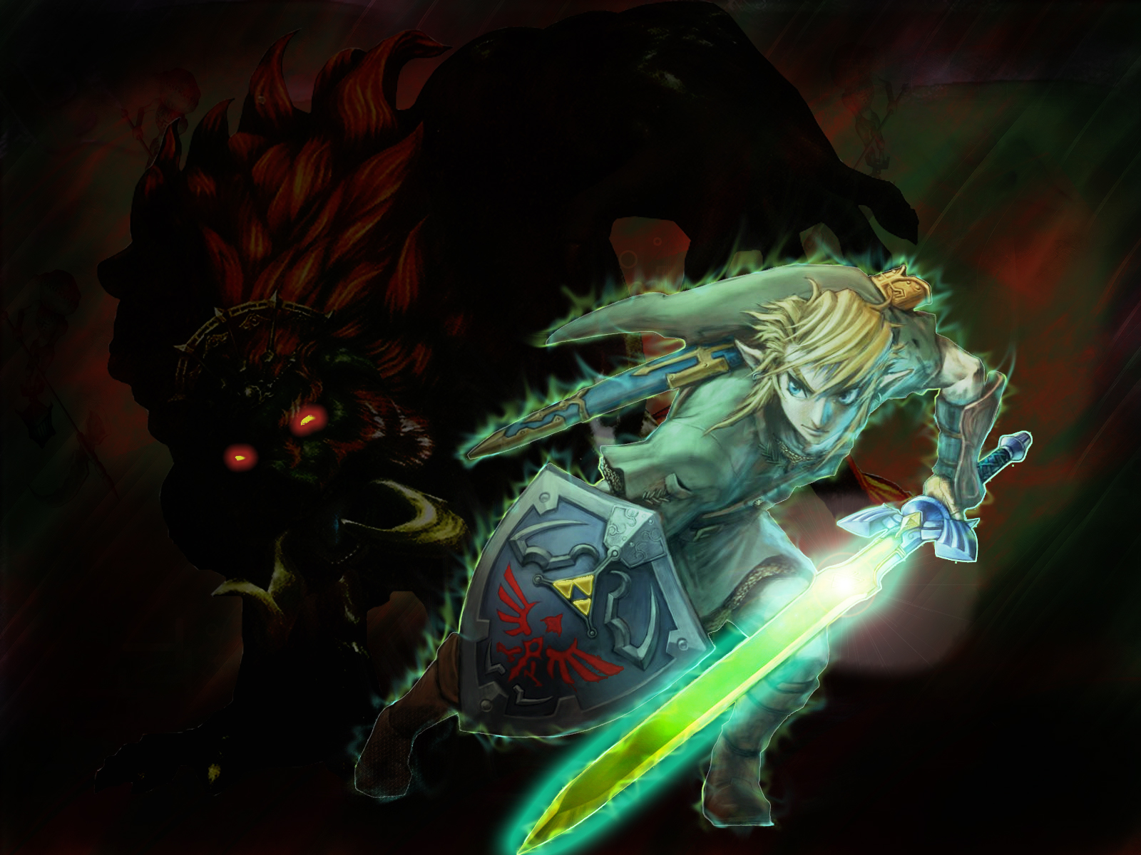 Wallpapers Video Games Zelda Link contre Ganondorf