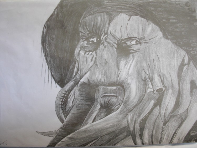 Fonds d'cran Art - Crayon Fantasy - Cratures Davy Jones