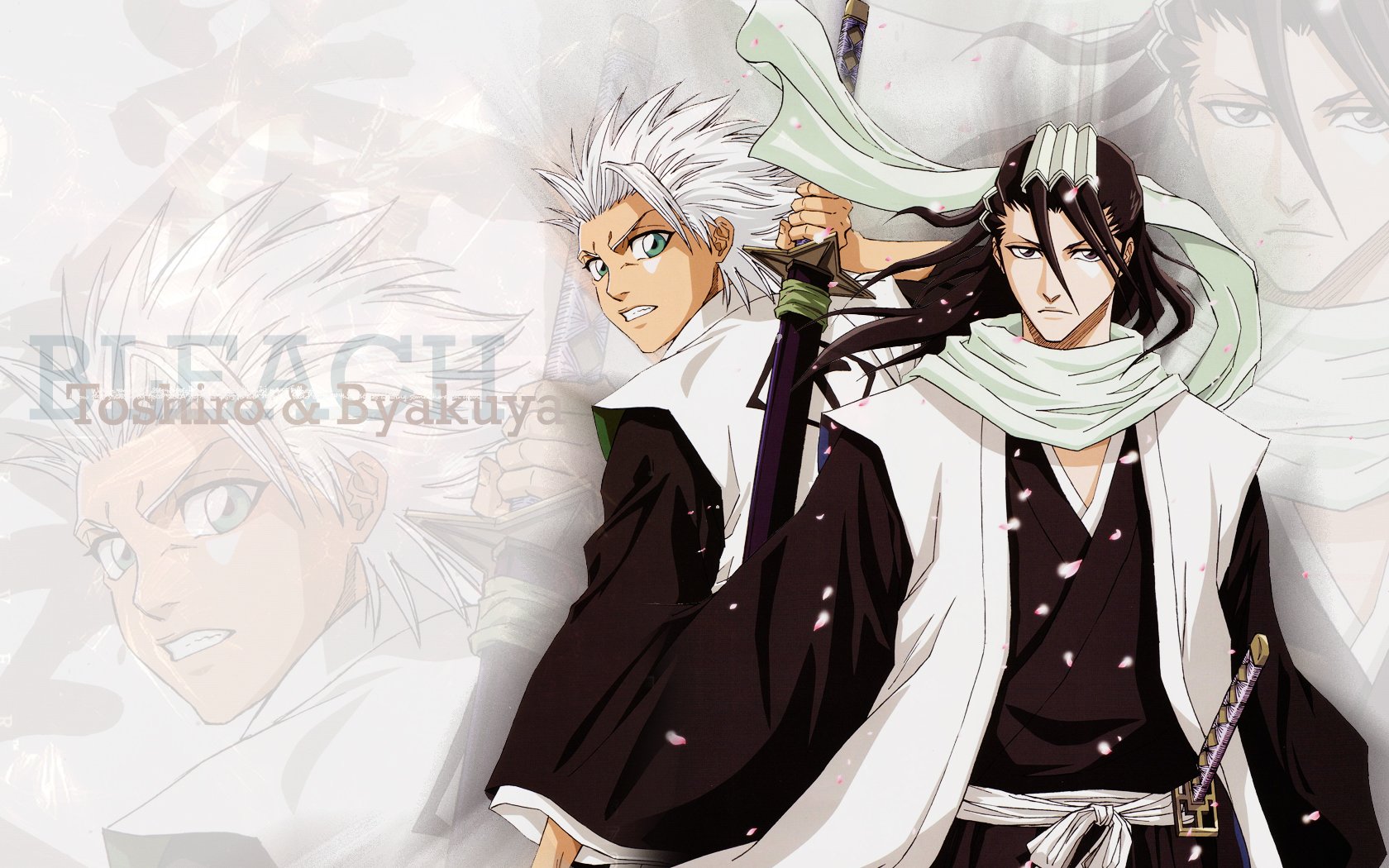 Wallpapers Manga Bleach Toshiro et Byakuya