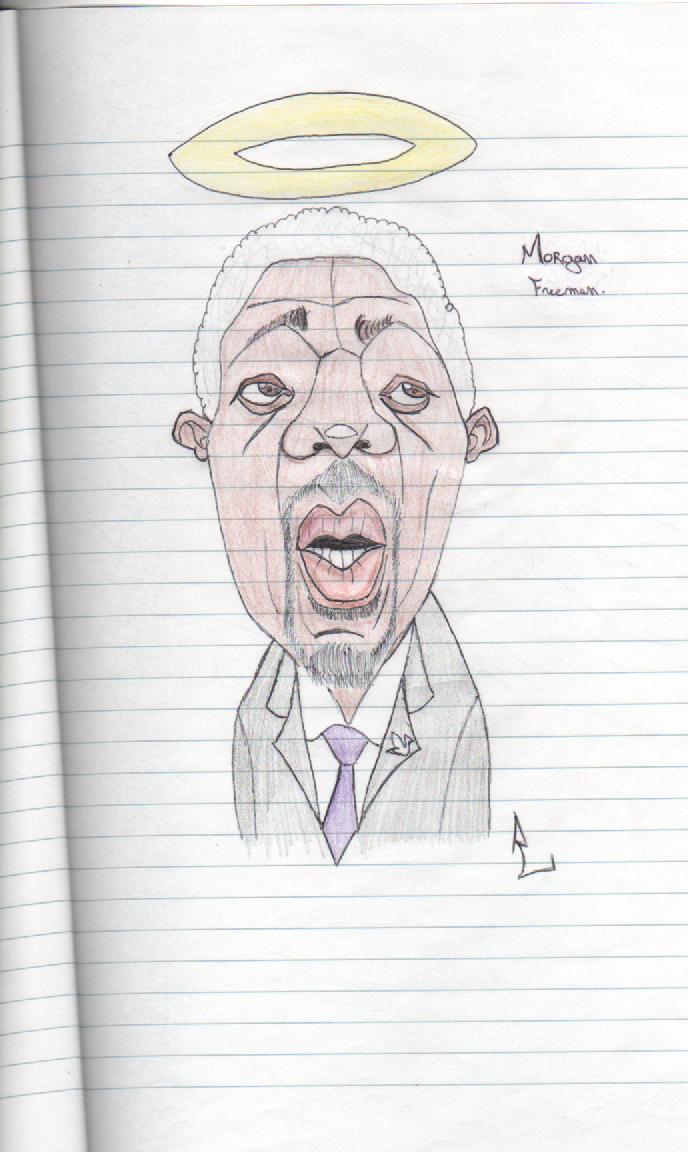 Fonds d'cran Art - Crayon Caricatures Morgan Freeman