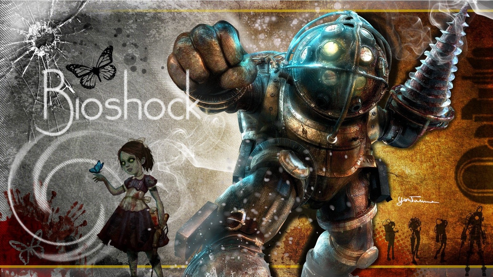 Fonds d'cran Jeux Vido BioShock 1 et 2 Gentil Protecteur !