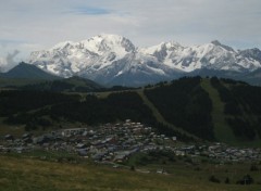 Fonds d'cran Voyages : Europe Les Saisies + Chane du Mont Blanc