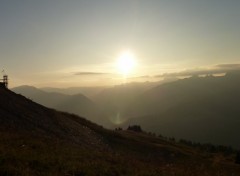 Fonds d'cran Voyages : Europe Coucher de soleil au sommet du Signal de Bisanne