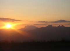 Fonds d'cran Voyages : Europe Coucher de soleil au sommet du Signal de Bisanne