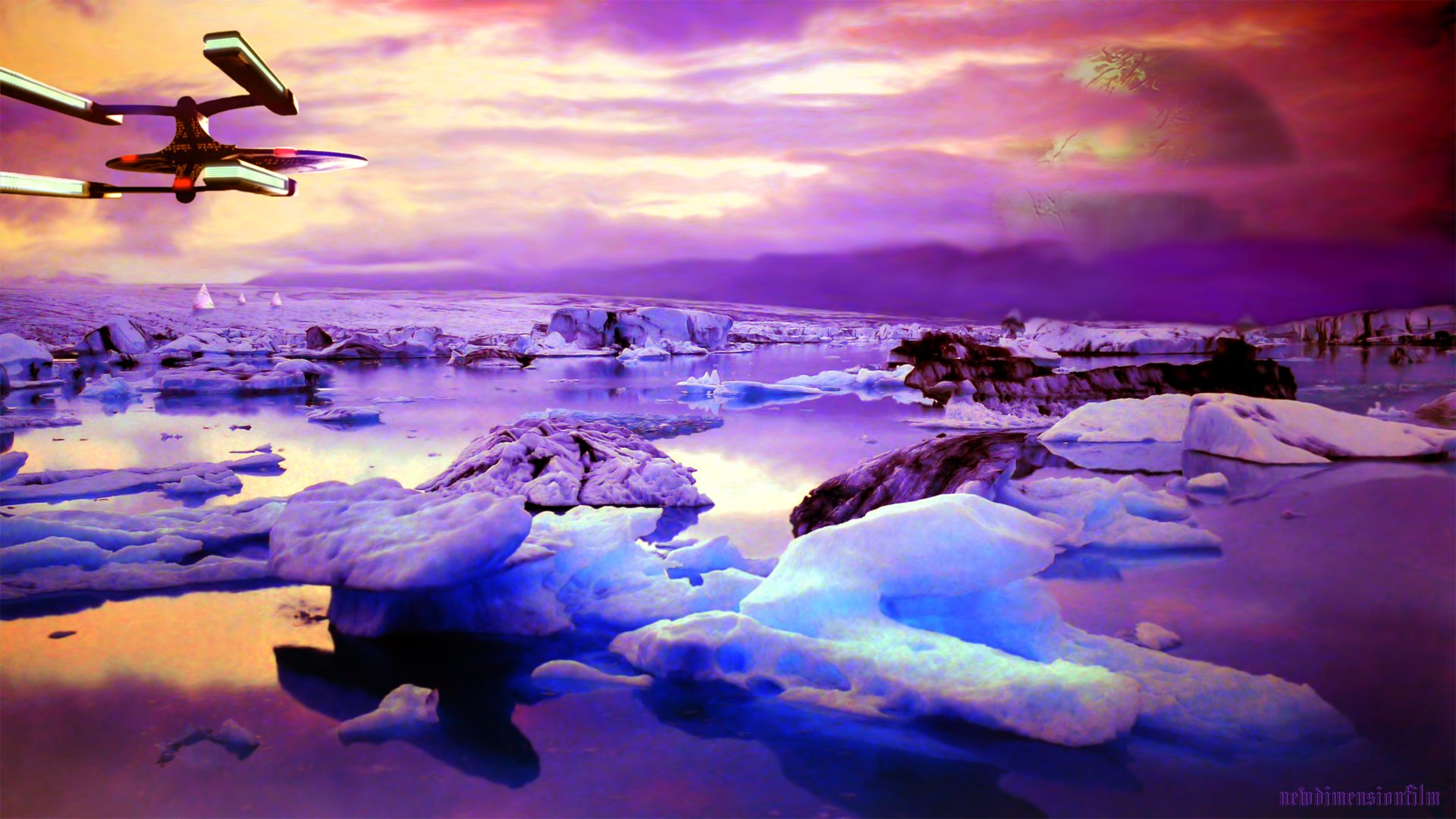 Fonds d'cran Fantasy et Science Fiction Paysages Futuristes Plateau de glace