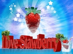 Fonds d'cran Art - Numrique I love strawberry