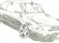 Wallpapers Art - Pencil Nissan Skyline R32 GTR