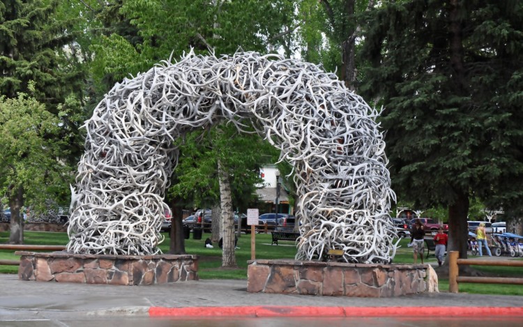 Fonds d'cran Constructions et architecture Statues - Monuments arche en cornes de cerfs