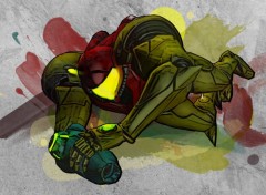 Wallpapers Video Games Samus in offensive painting