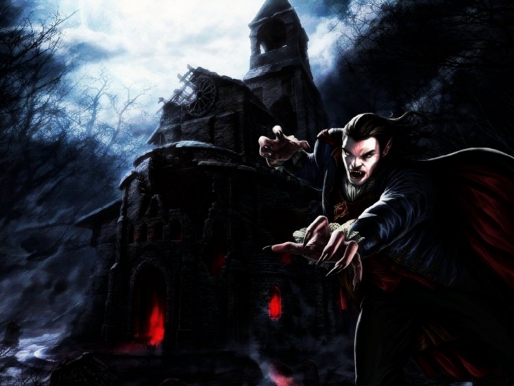 Wallpapers Fantasy and Science Fiction Vampires A Full Moon Night