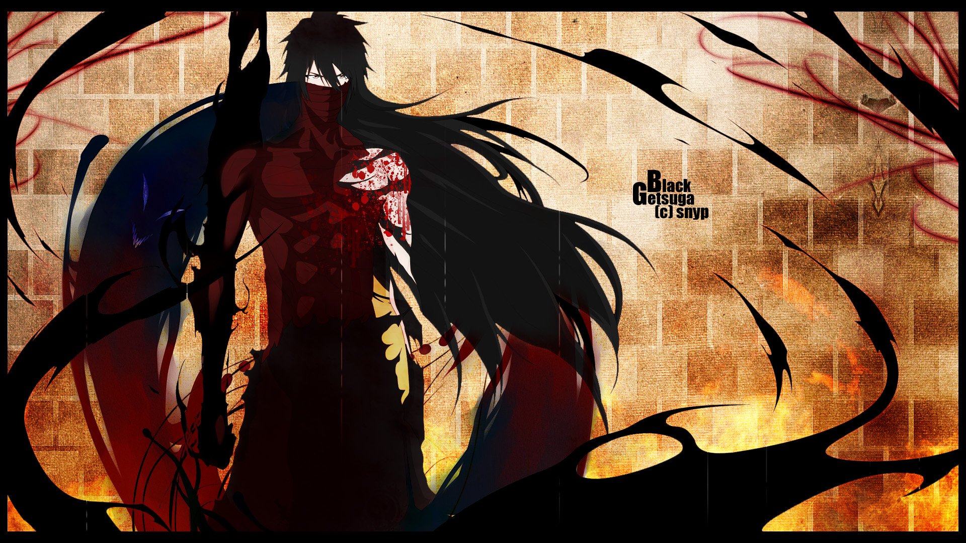 Fonds d'cran Manga Bleach Black Getsuga