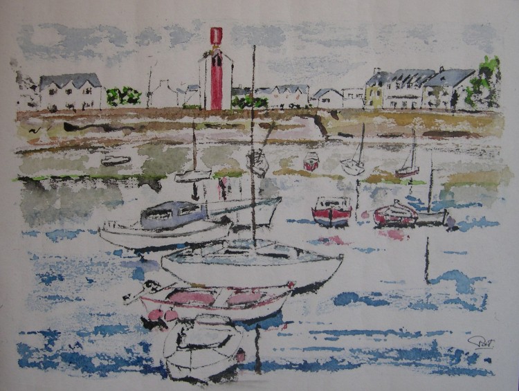 Wallpapers Art - Painting Navy and Harbour Amrissage