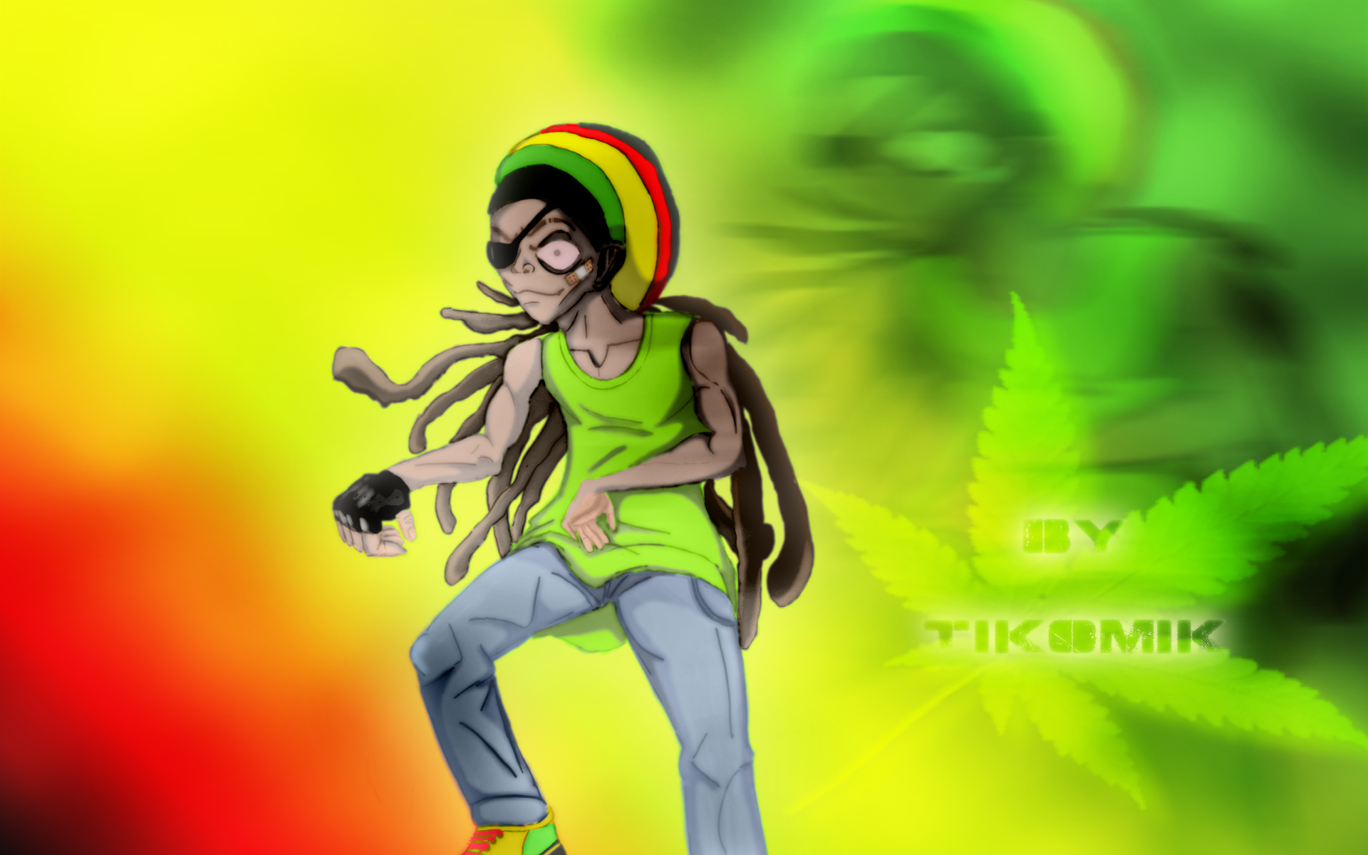 Wallpapers Art - Painting Characters Rasta