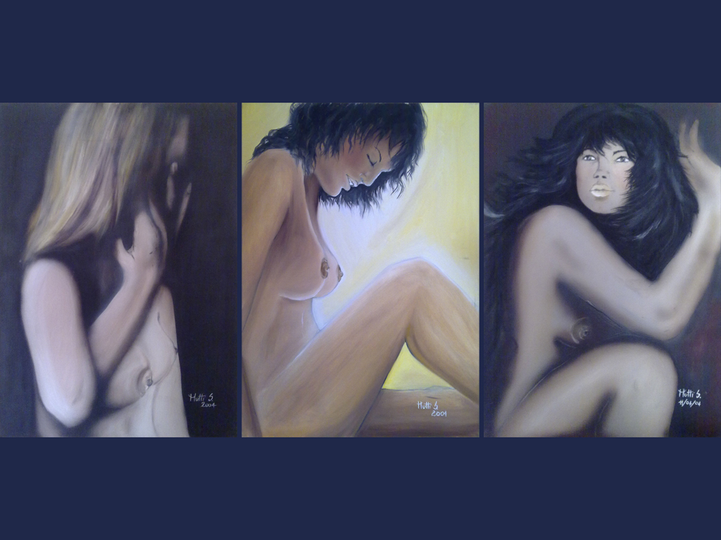 Fonds d'cran Art - Peinture Femmes - Fminit Trittico 2004