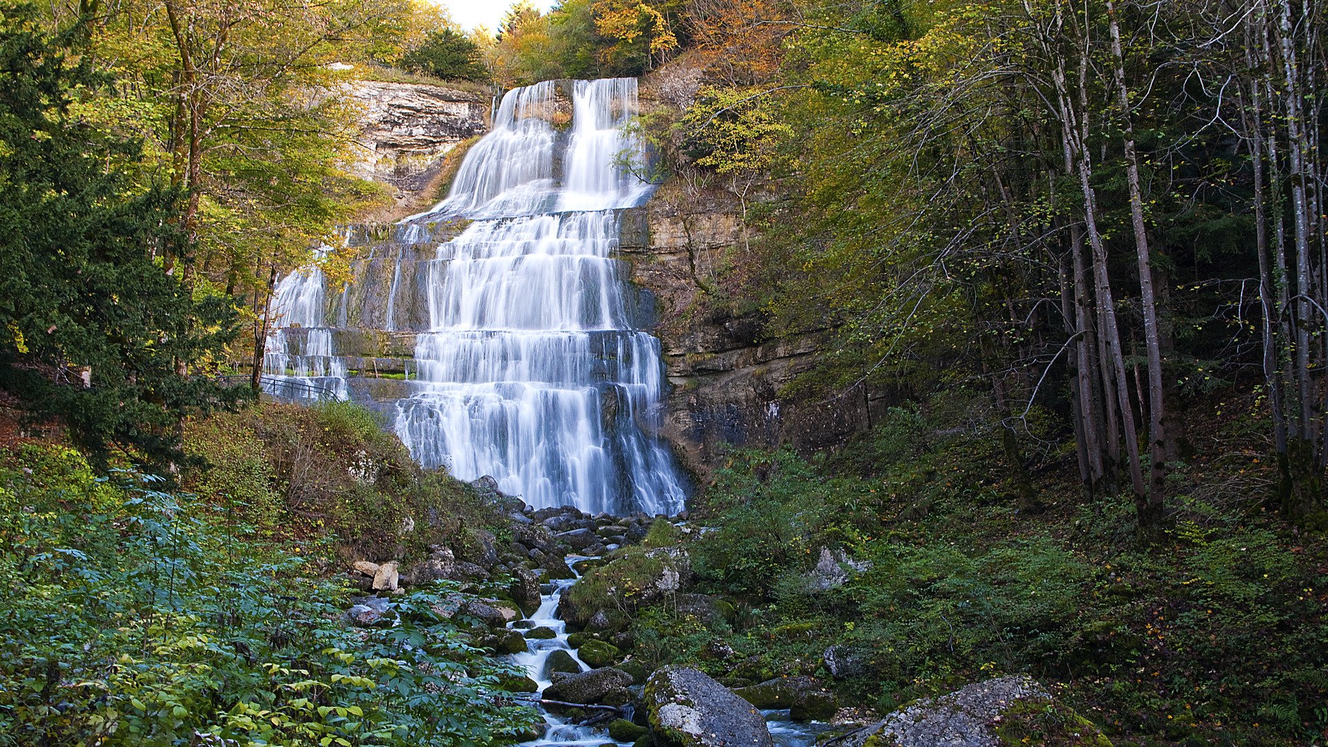 Wallpapers Nature Waterfalls Cascade de l'ventail