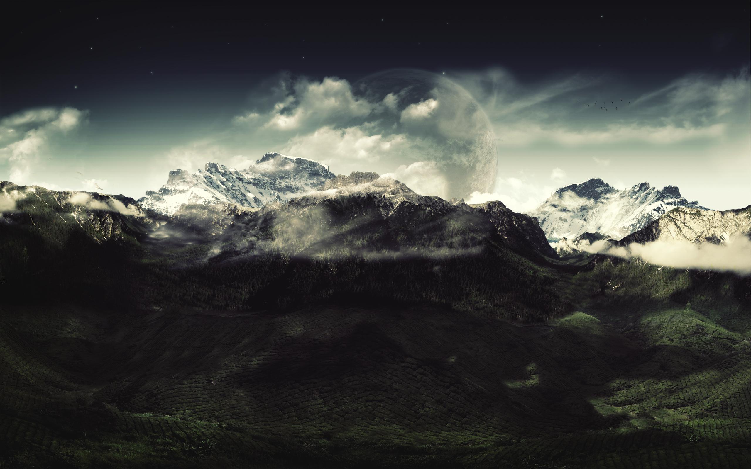 Wallpapers Digital Art Nature - Mountains 