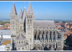 Fonds d'cran Constructions et architecture Tournai (Belgique) - Notre-Dame vue du beffroi