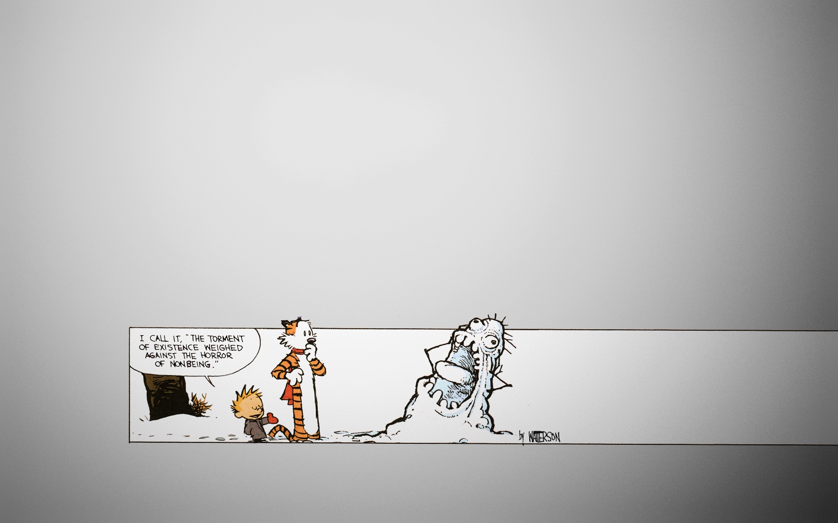 Wallpapers Comics Calvin & Hobbes Calvin\'s modern snow-art