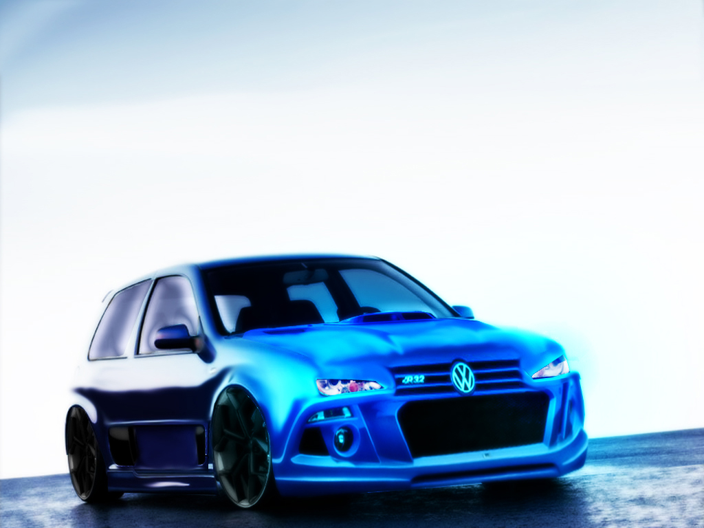 Wallpapers Cars Volkswagen Golf 5 gti light blue