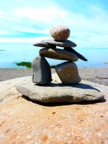 Wallpapers Nature Rocks - Stones - Sand Petite pause sur la plage du Quebec :)