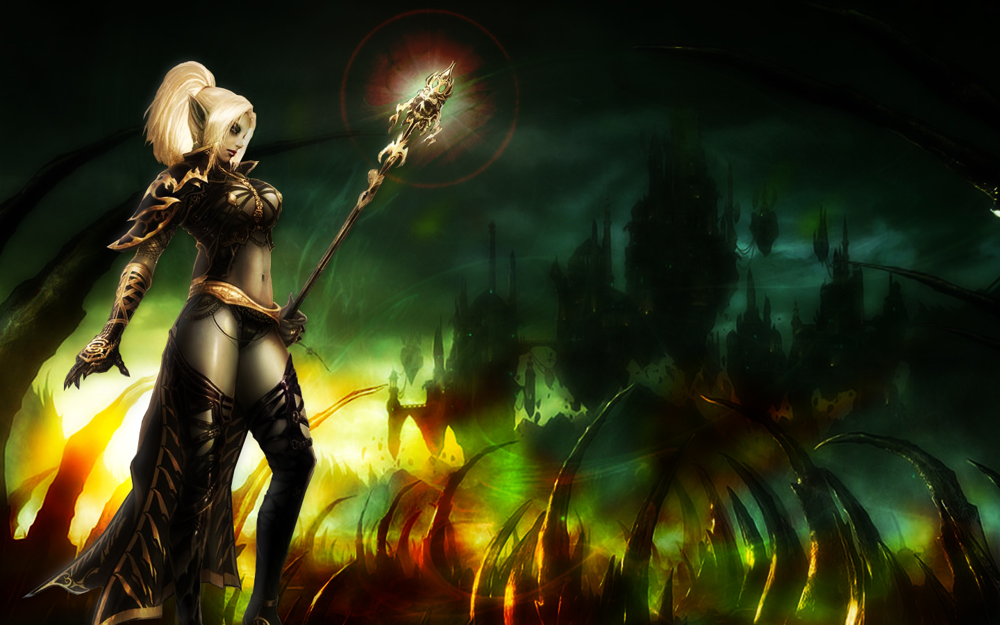 Wallpapers Fantasy and Science Fiction Magicians - Witches Magicienne Tnbreuse