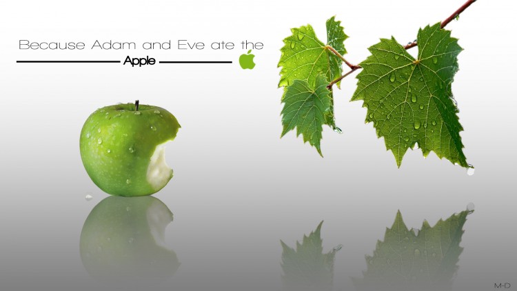 Fonds d'cran Informatique Apple Adam And Eve ate the apple...