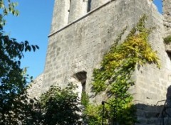 Fonds d'cran Constructions et architecture clocher de l'glise romane  Balazuc dans l'Ardche