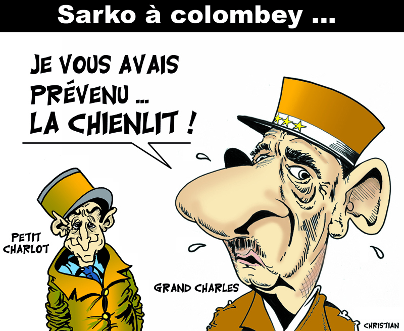 Fonds d'cran Art - Numrique Caricatures SARKO sur la tombe du Grand Charles ...