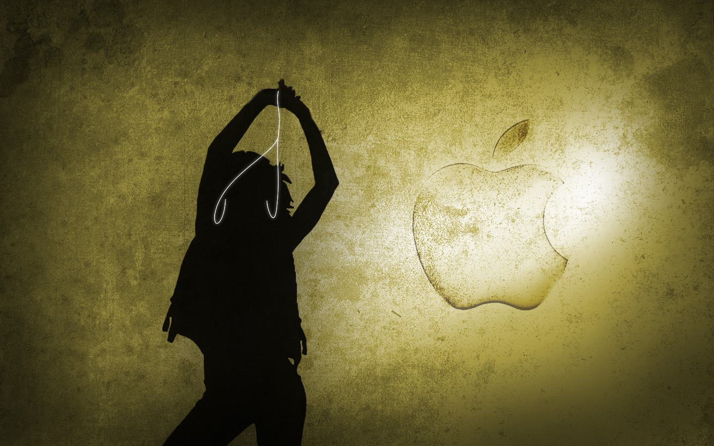 Fonds d'cran Informatique Apple Apple Grunge