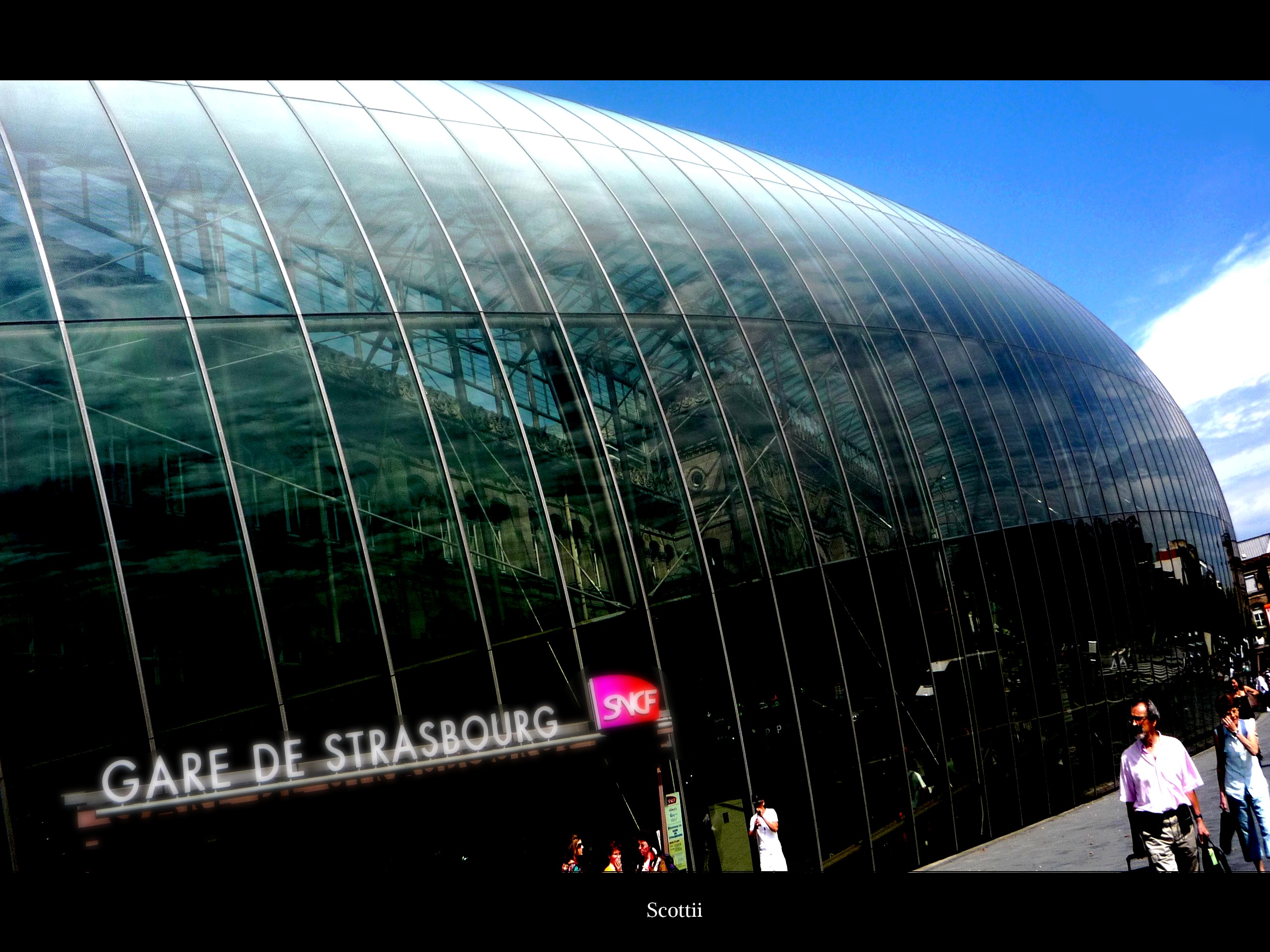 Fonds d'cran Constructions et architecture Gares - Rails La Grande Verrire de la Gare de Strasbourg