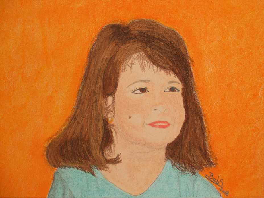 Wallpapers Art - Pencil Portraits Portrait de ma fille au pastel sec