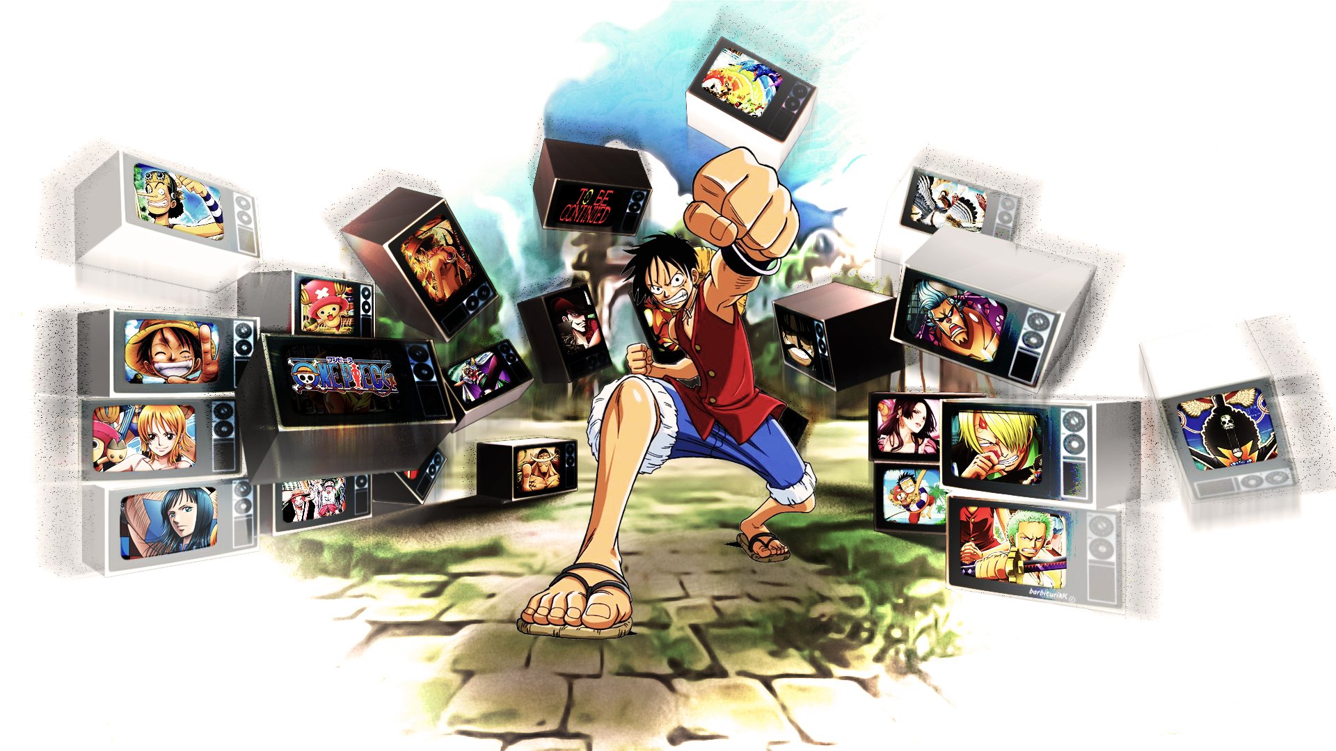 Wallpapers Manga One Piece TV.1.peace.Luffy01