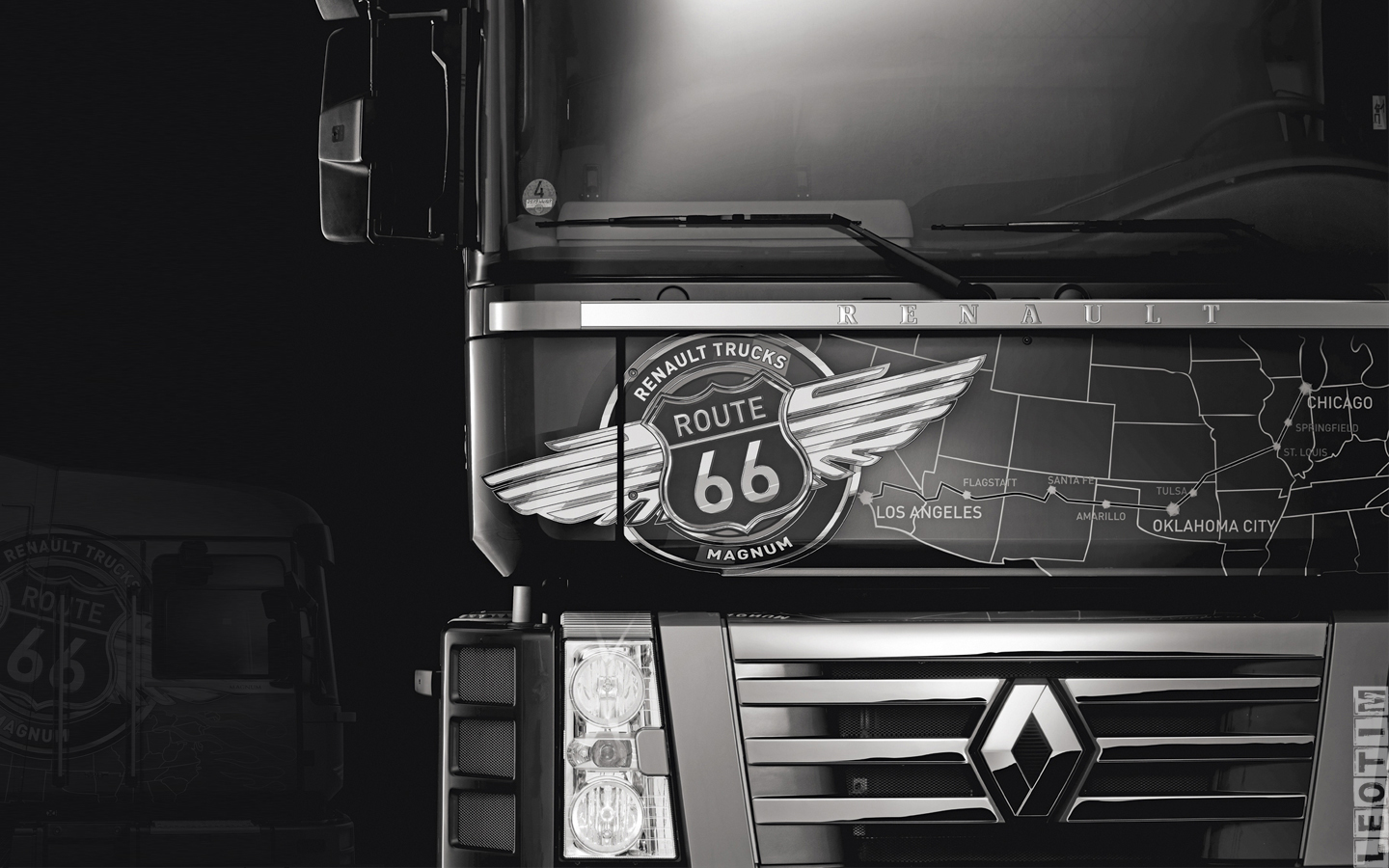 Wallpapers Various transports Trucks srie limite Renault Magnum Route 66