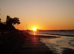 Wallpapers Nature coucher de soleil sur le port d'Arcachon