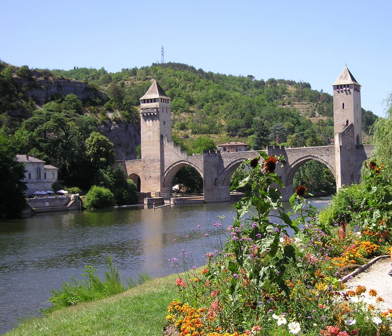 Fonds d'cran Constructions et architecture Ponts - Aqueducs le pont Valentr  Cahors